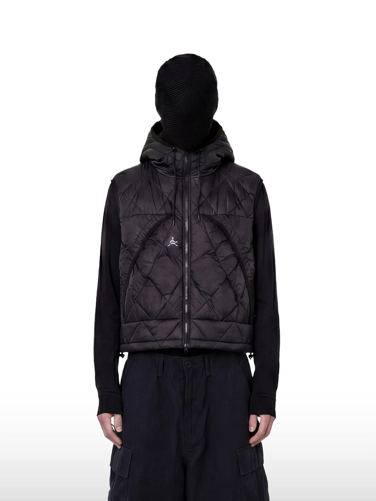 Glacier Diamond Quilt Hooded Vest