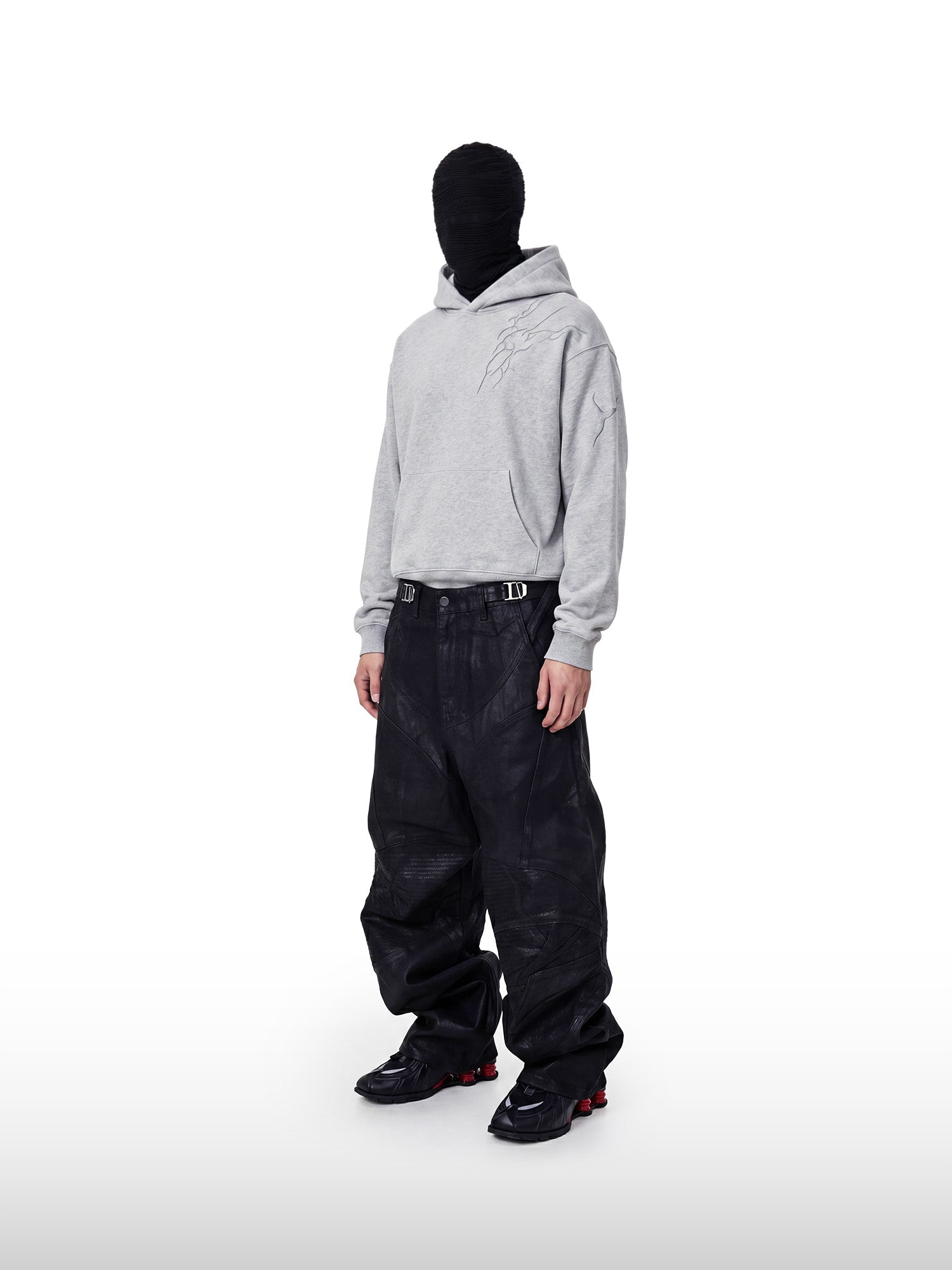 Glitch Vein Oversized Hoodie
