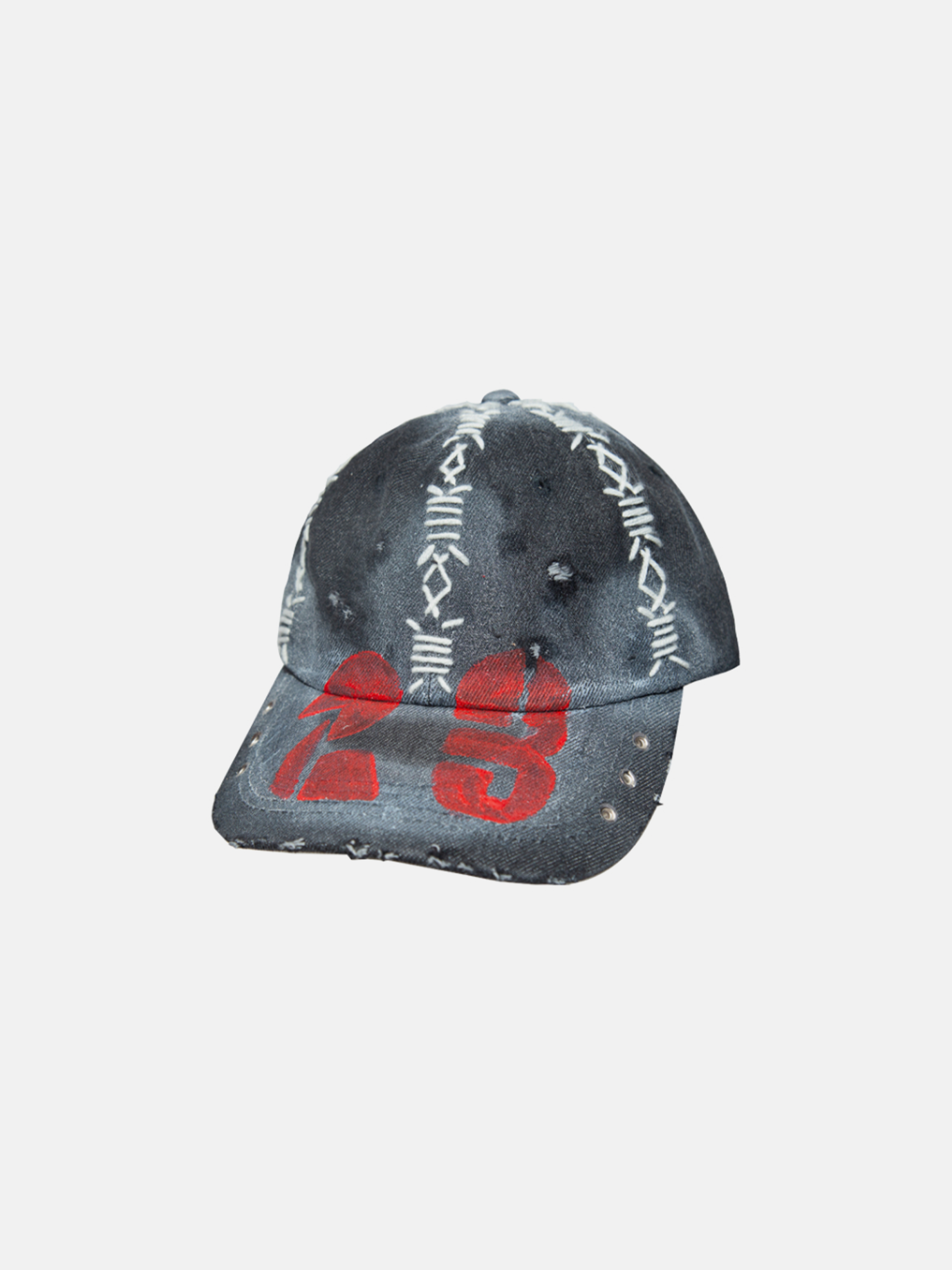 Cappellino grigio rosso 23