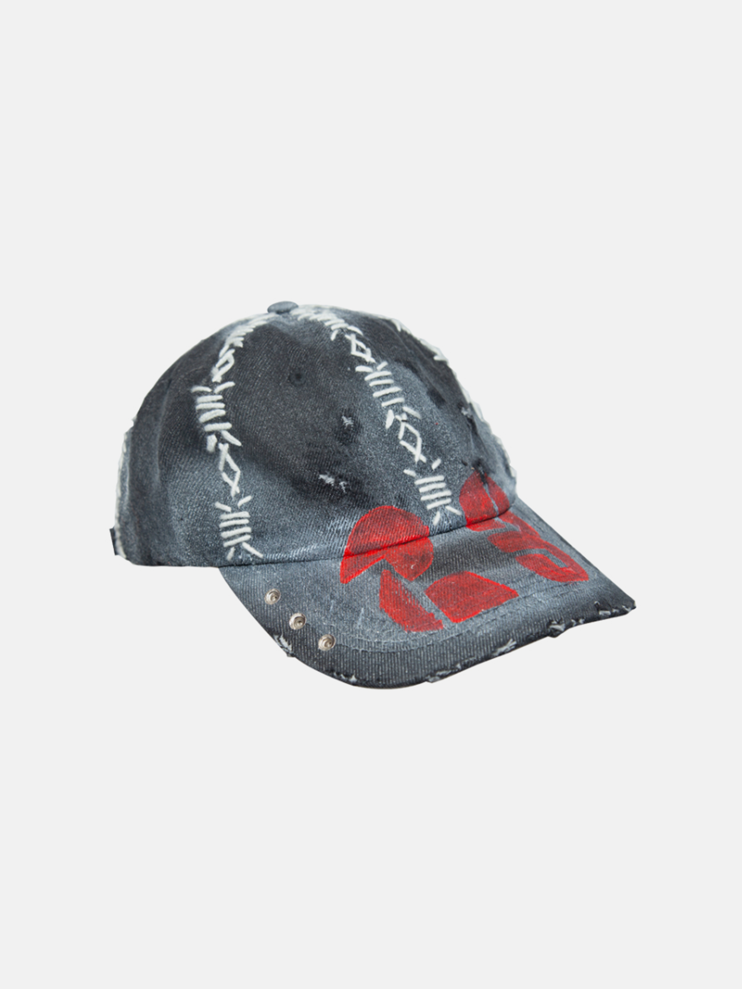 Cappellino grigio rosso 23