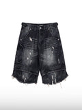 Grunge Denim Shorts