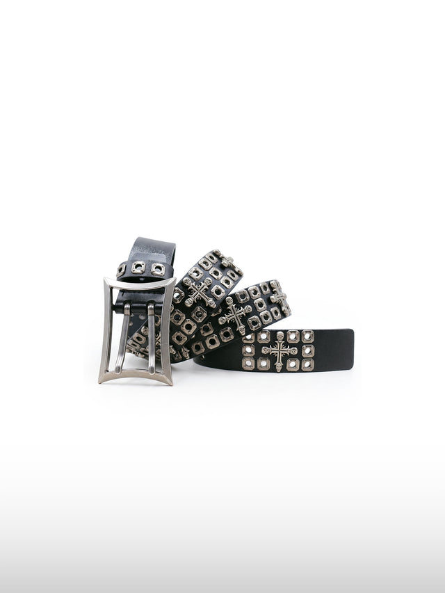 Heavy Studded Skull Belt
