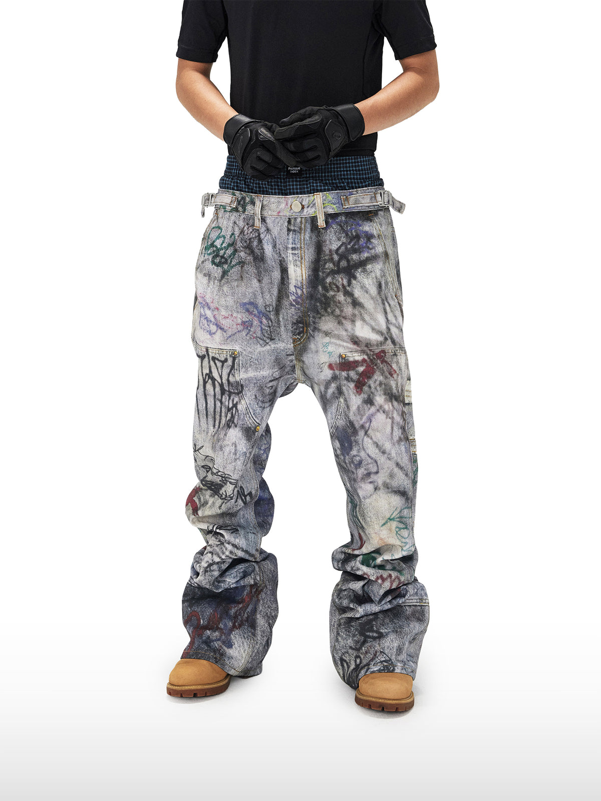 Jeans Graffiti a Vita Stratificata