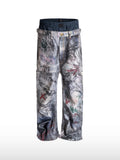 Jeans Graffiti a Vita Stratificata