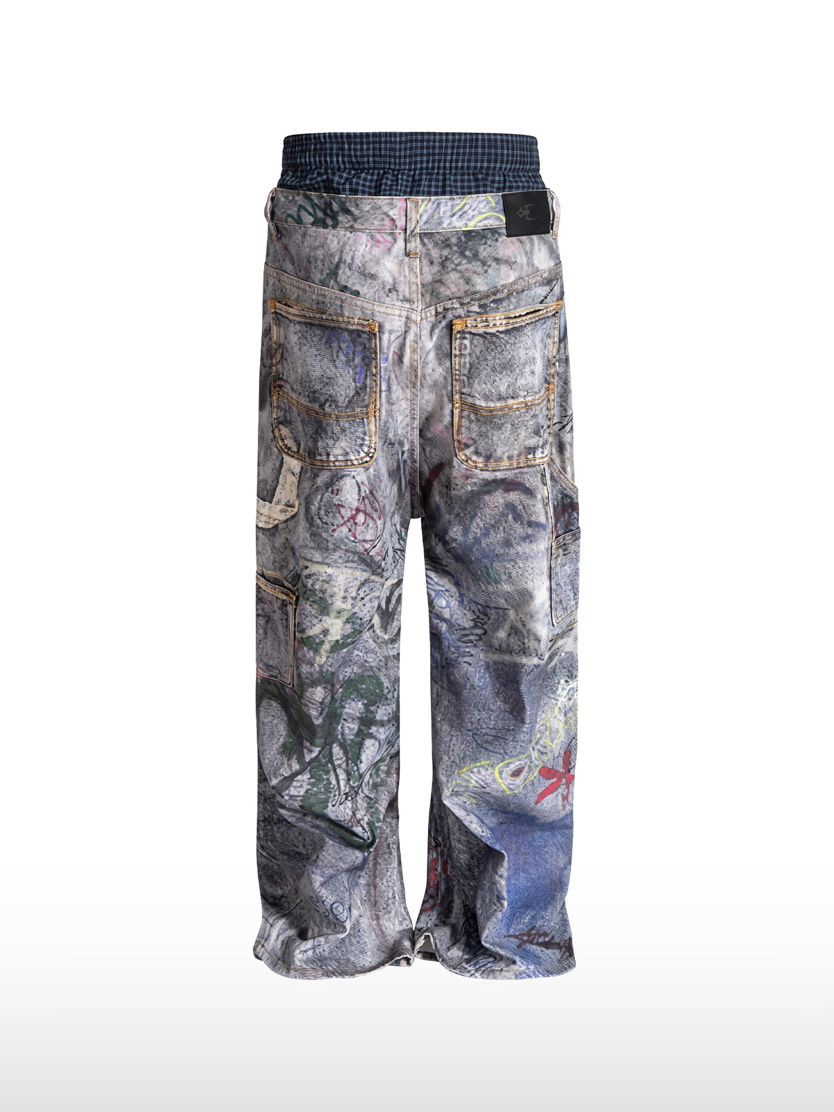 Jeans Graffiti a Vita Stratificata