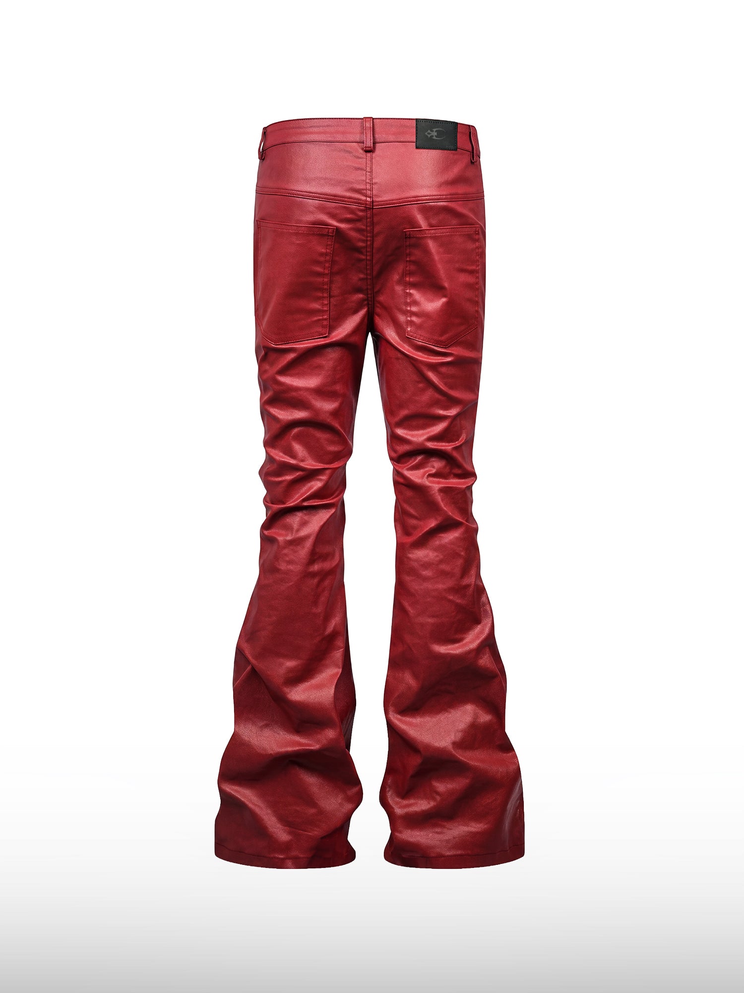 Liquid Red Flare Jeans