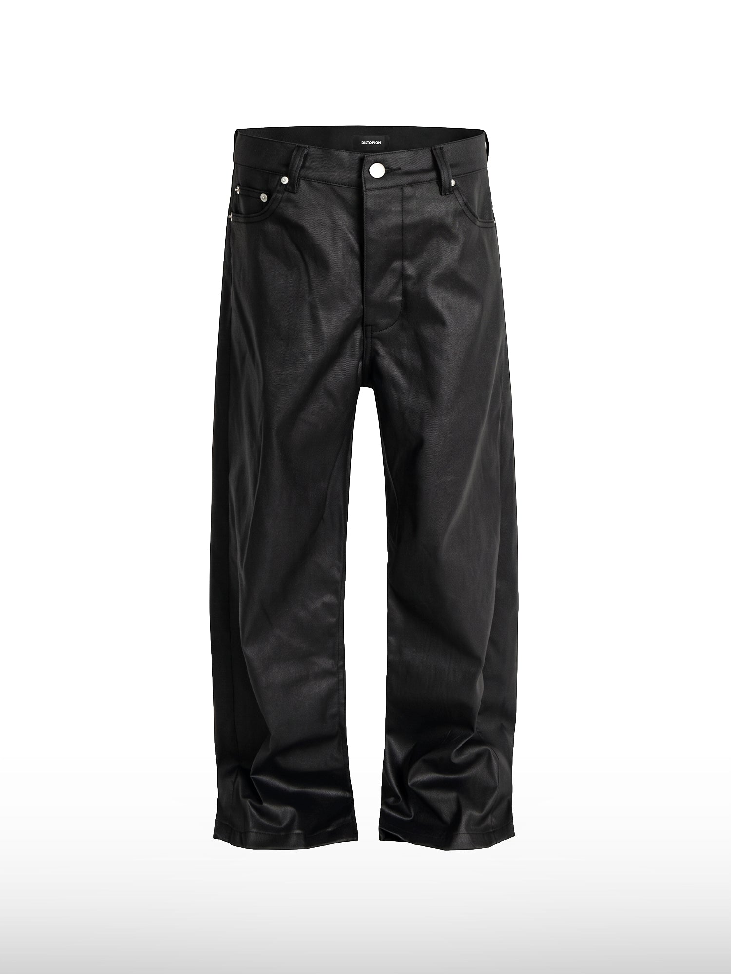 Pantaloni a gamba larga neri opachi