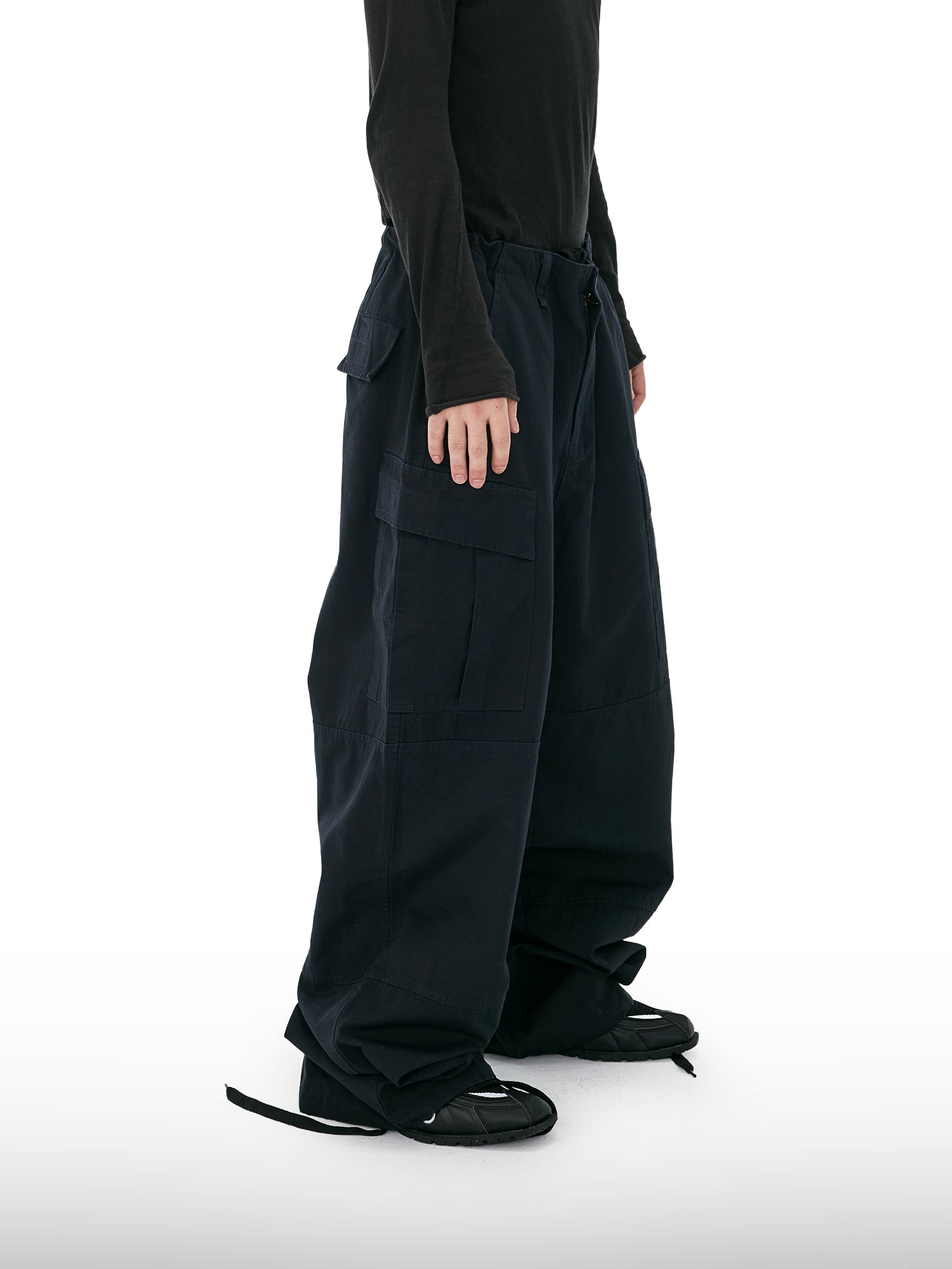 Midnight Drawstring Cargo Pants