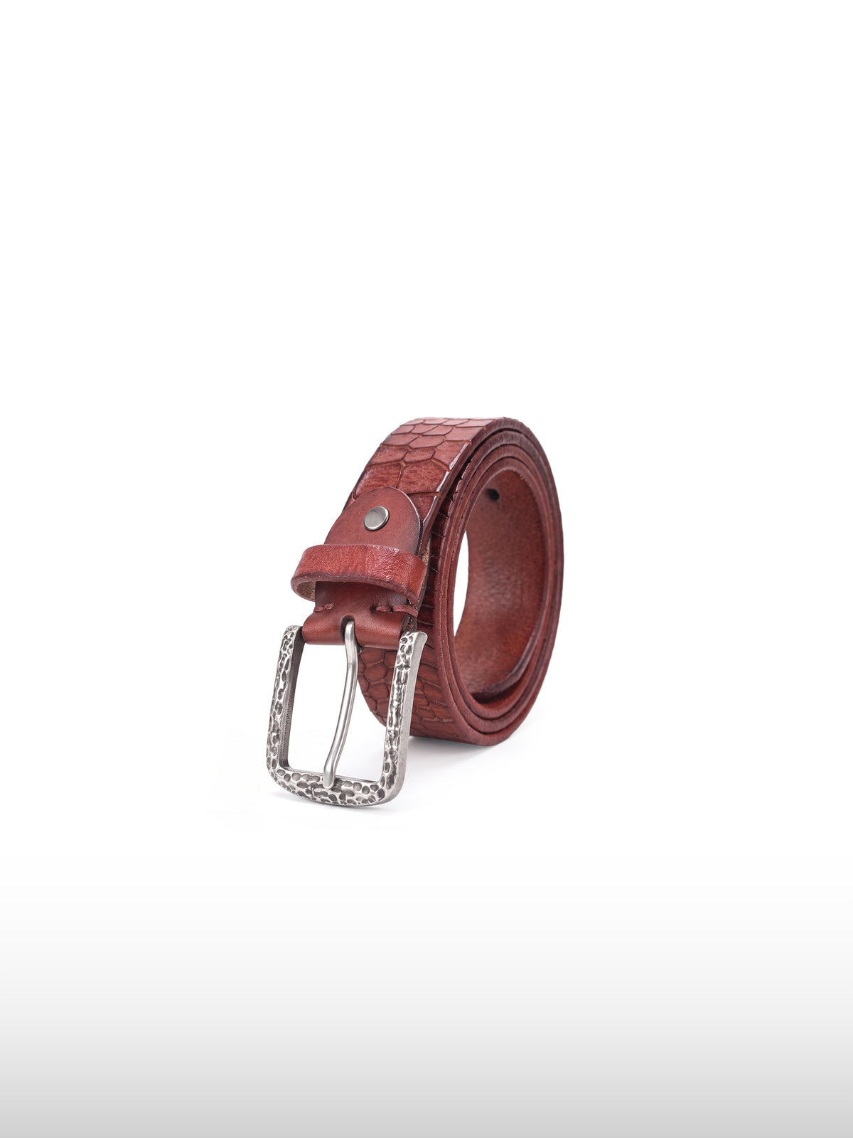 Cintura minimalista in pelle di coccodrillo