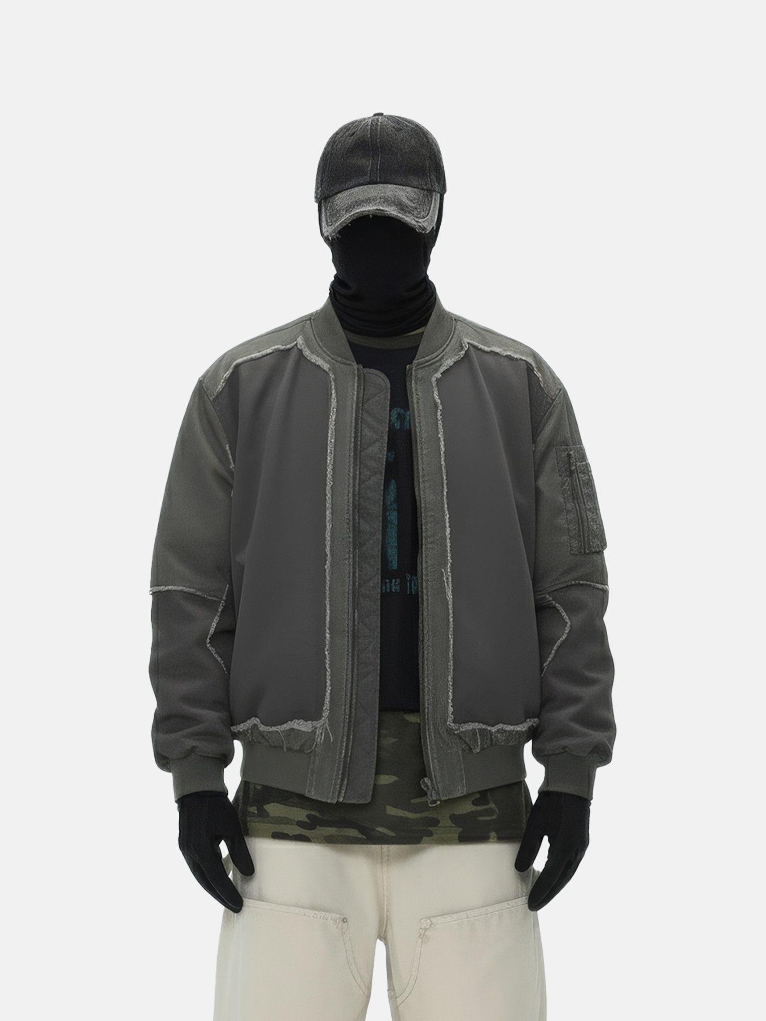 Giubbotto bomber patchwork