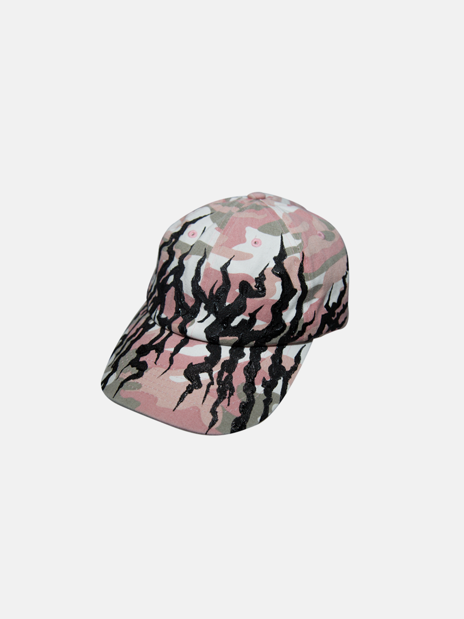 Cappellino con fiamma mimetica rosa