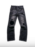 Rebel Distressed Straight Jeans
