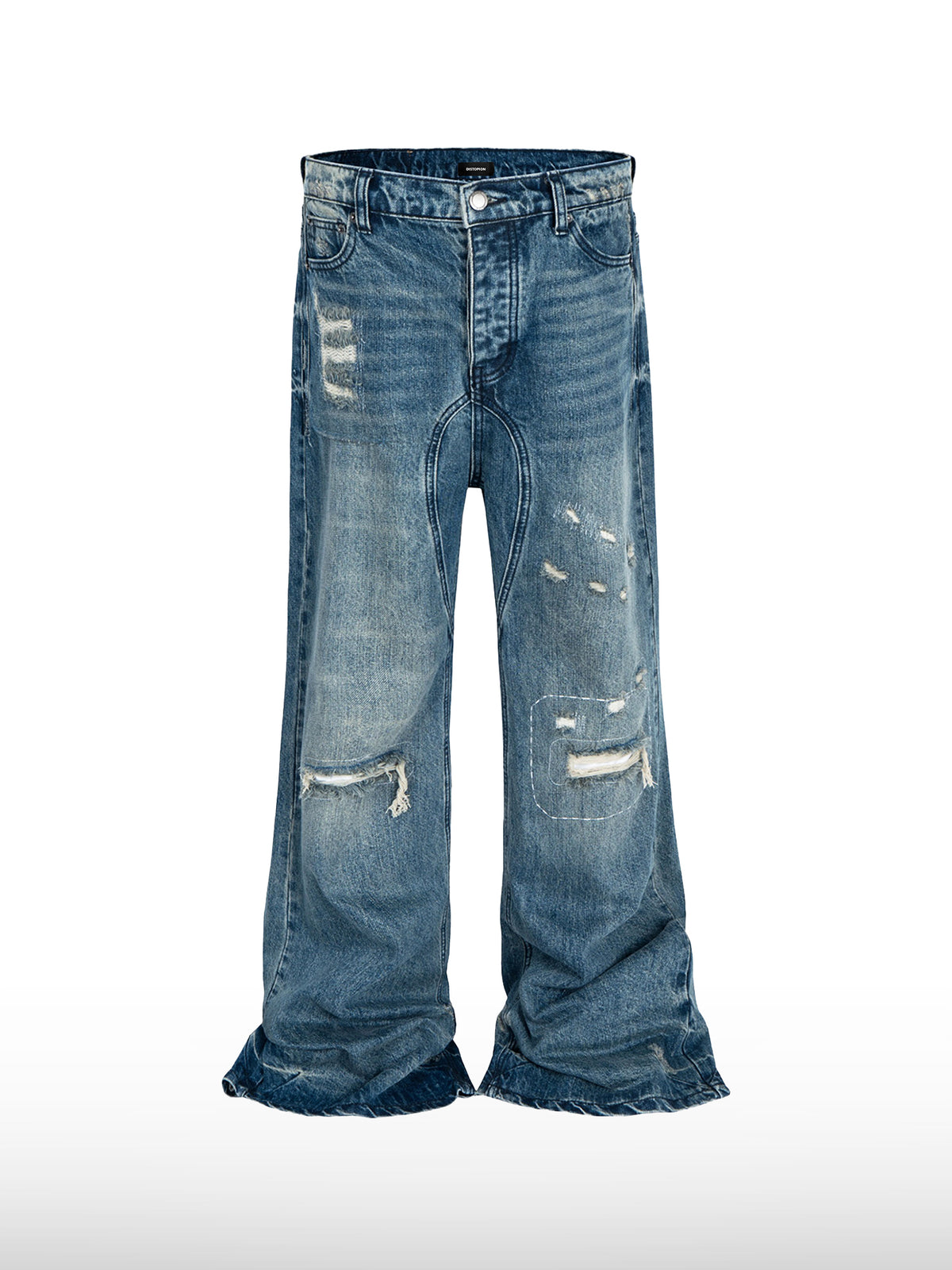 Jeans a zampa retrò