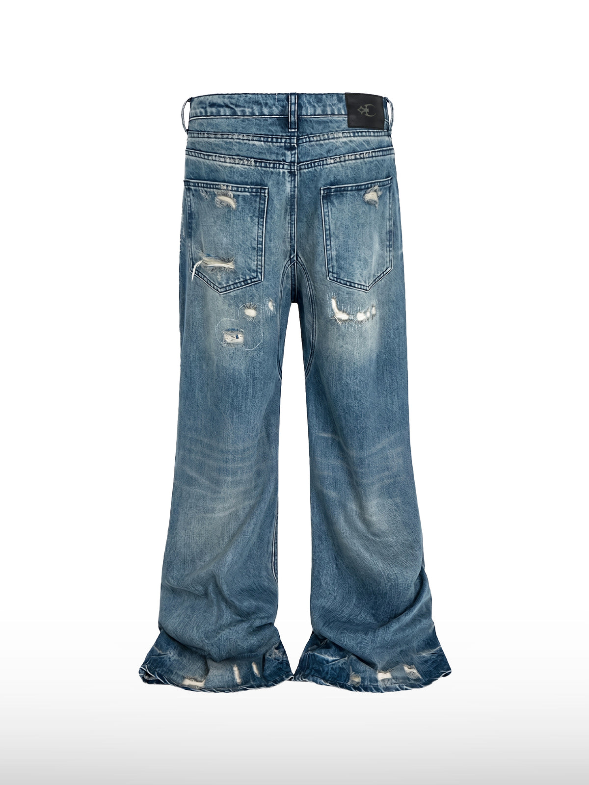 Jeans a zampa retrò