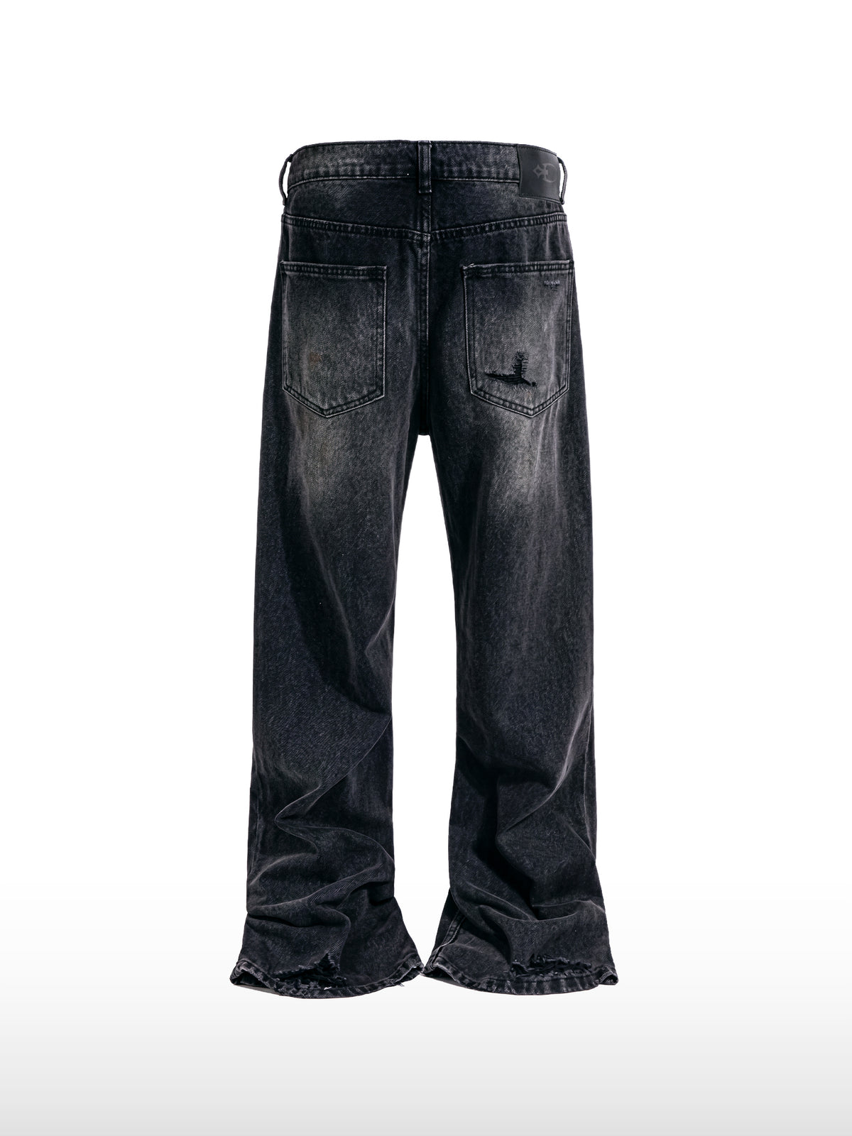 Jeans svasati neri strappati