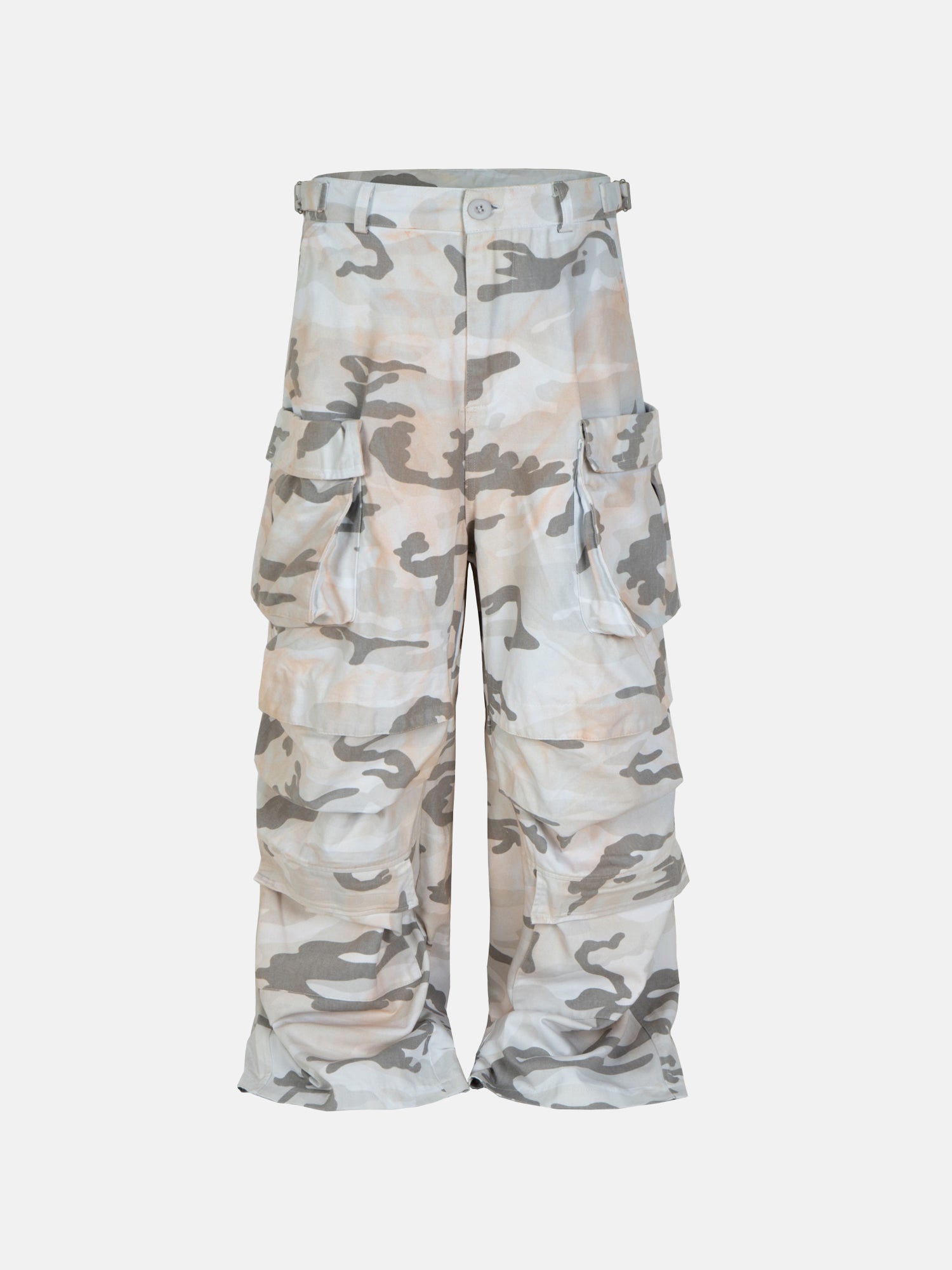 Pantaloni cargo mimetici color sabbia