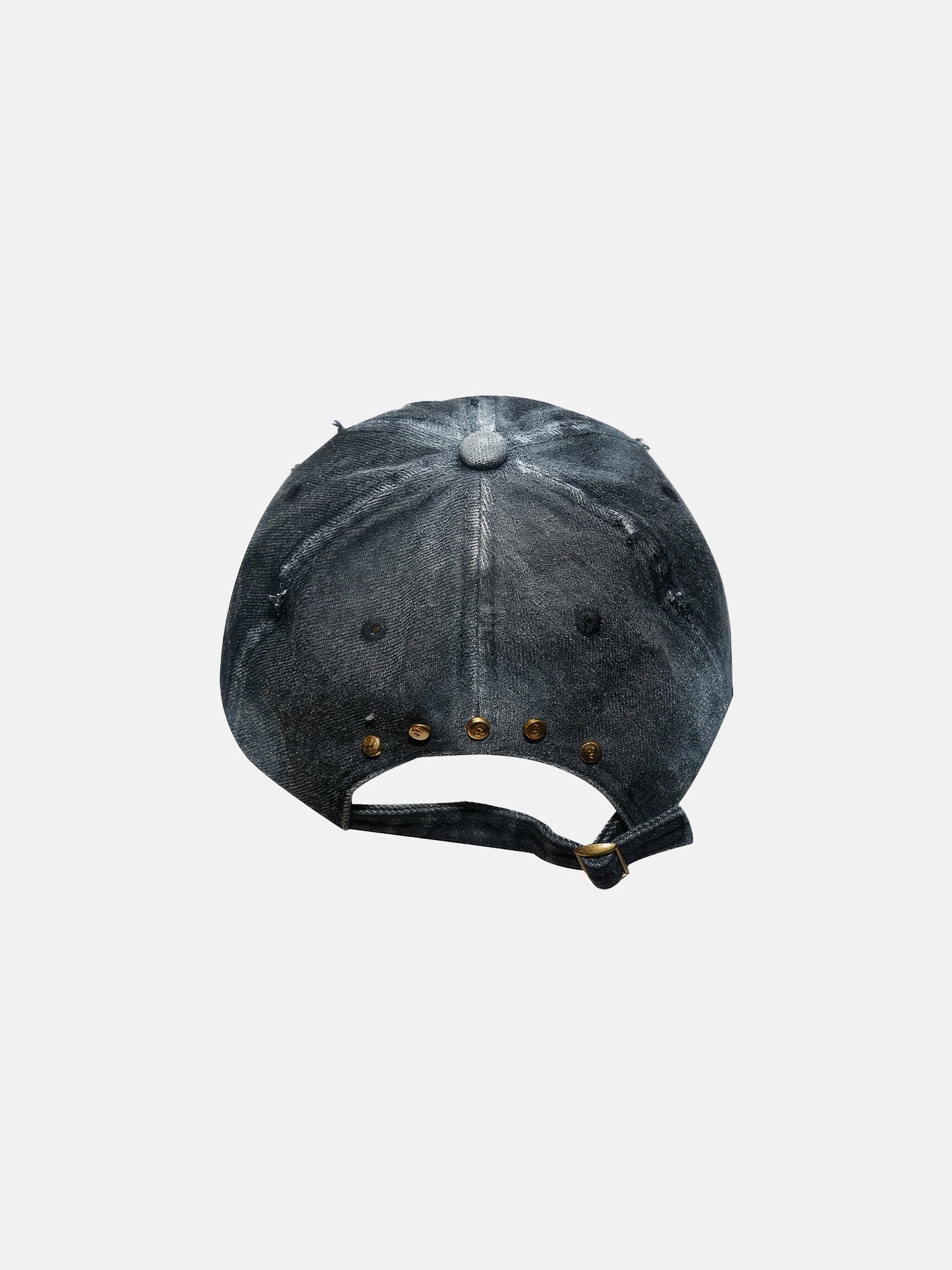 Cappellino in denim con teschio gotico