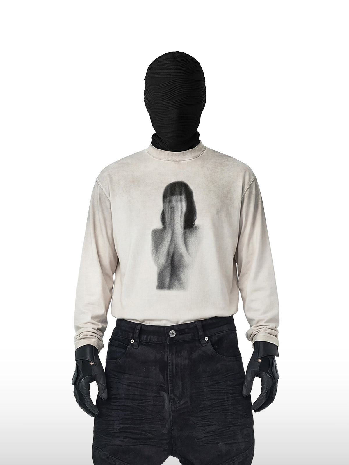 Maglietta a Maniche Lunghe Fantasma Spettrale
