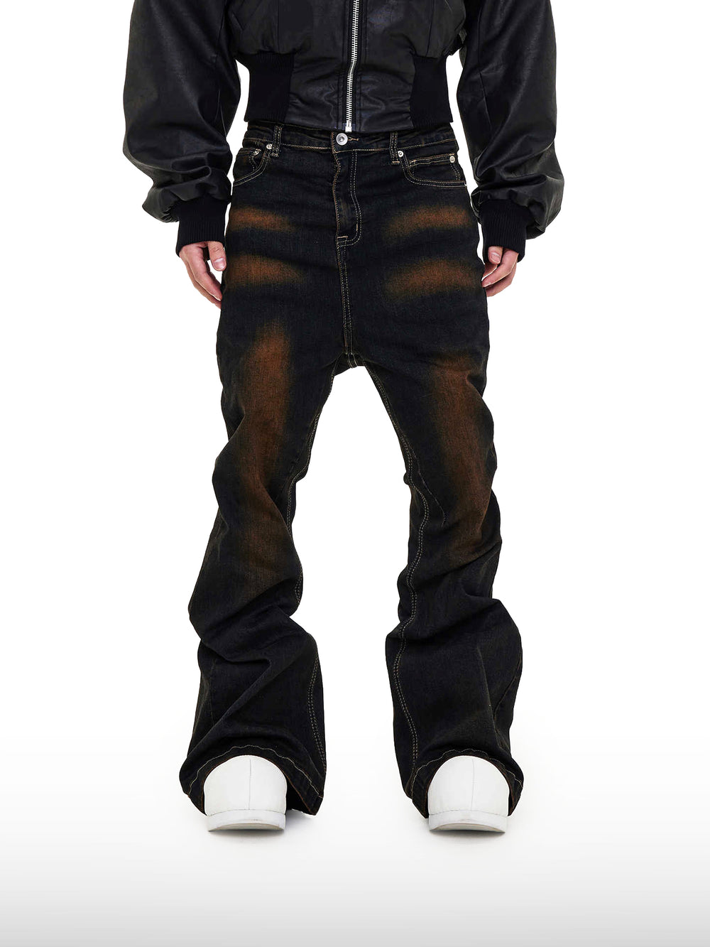 Washed Flare Jeans