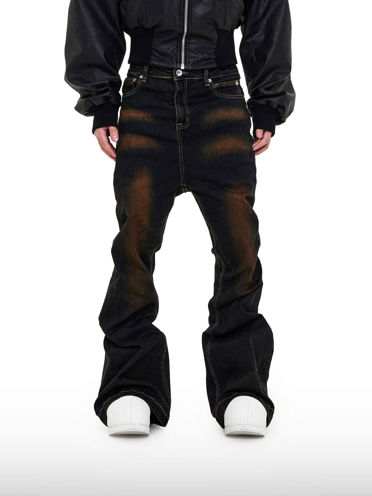 Washed Flare Jeans