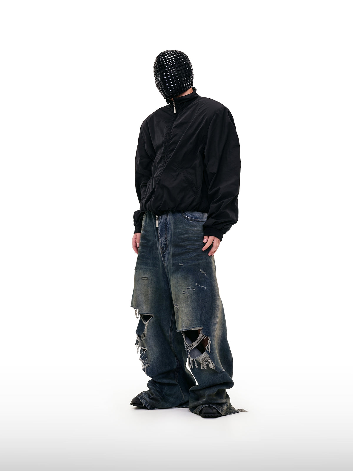 Jeans larghi rovinati