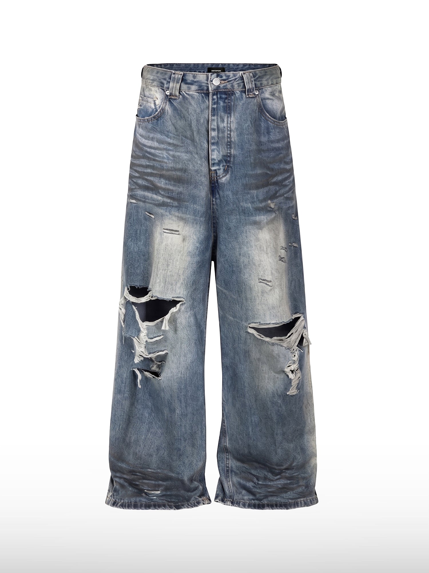 Jeans larghi rovinati