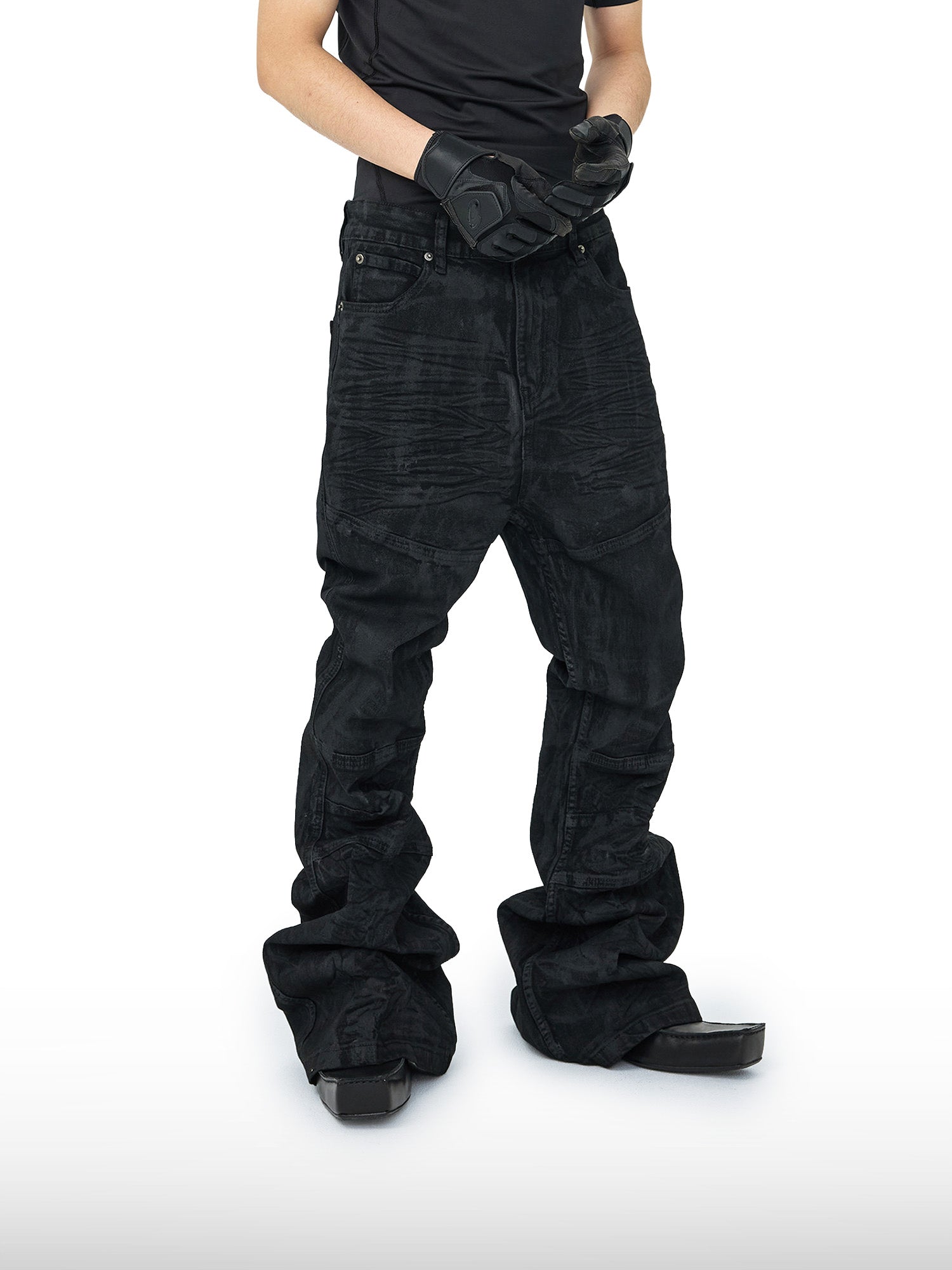 Wrinkled & Waxed Pants