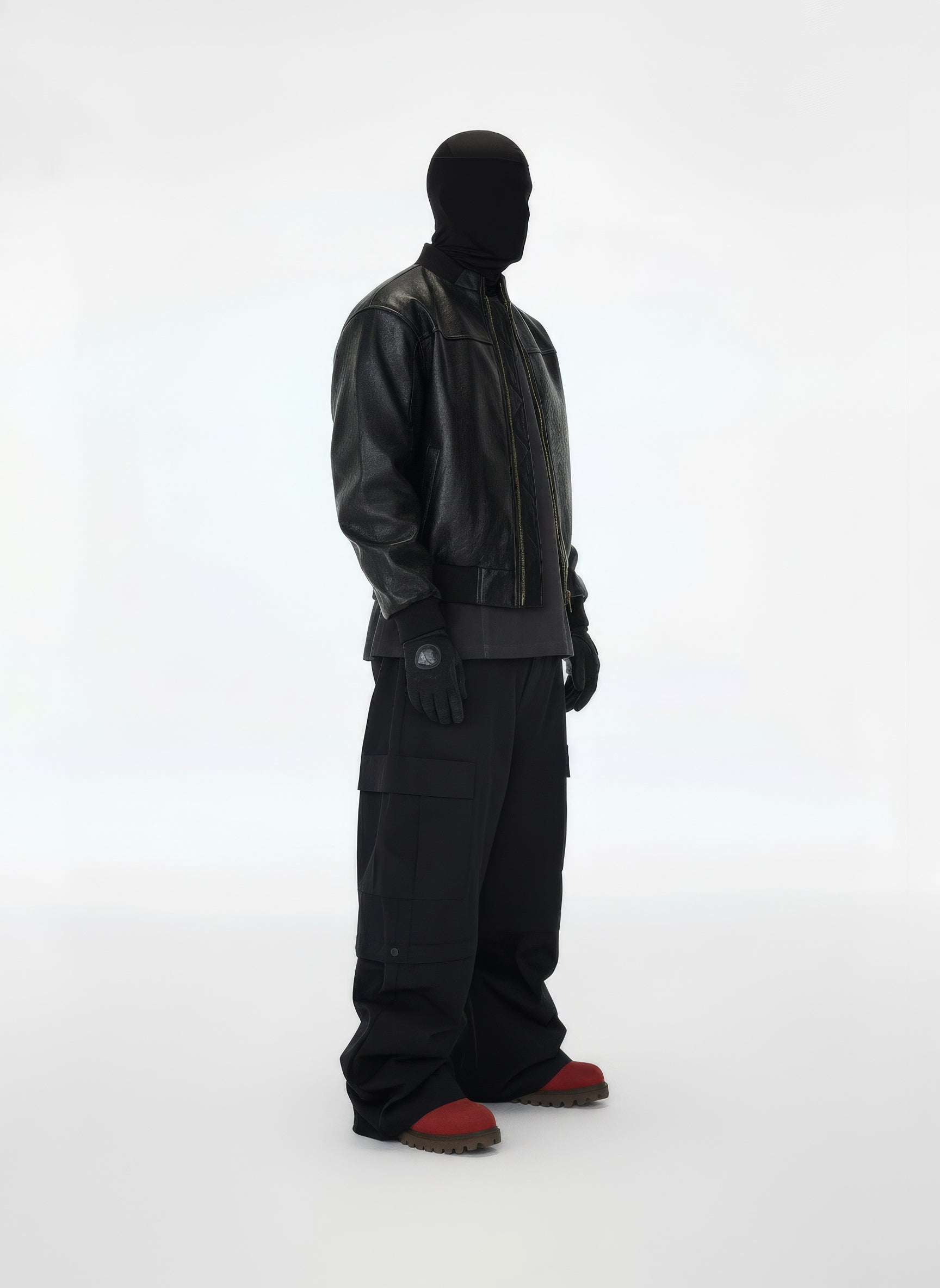 Bomber in pelle stropicciata stile moto